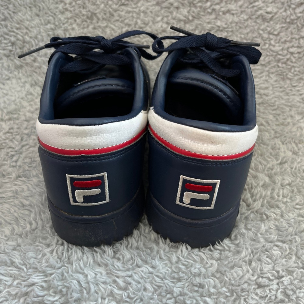 Fila Original Fitness Sneakers Mens 8.5 Navy Blue Red White 11F16LT-460 - Picture 3 of 13